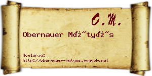 Obernauer Mátyás névjegykártya