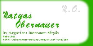 matyas obernauer business card
